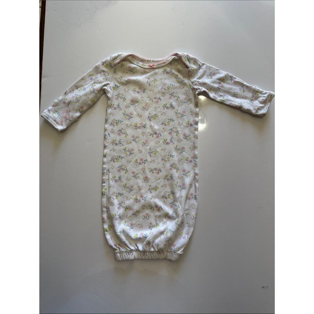 Pink Floral Infant Sleep Gown - Long Sleeve Cozy Pajama